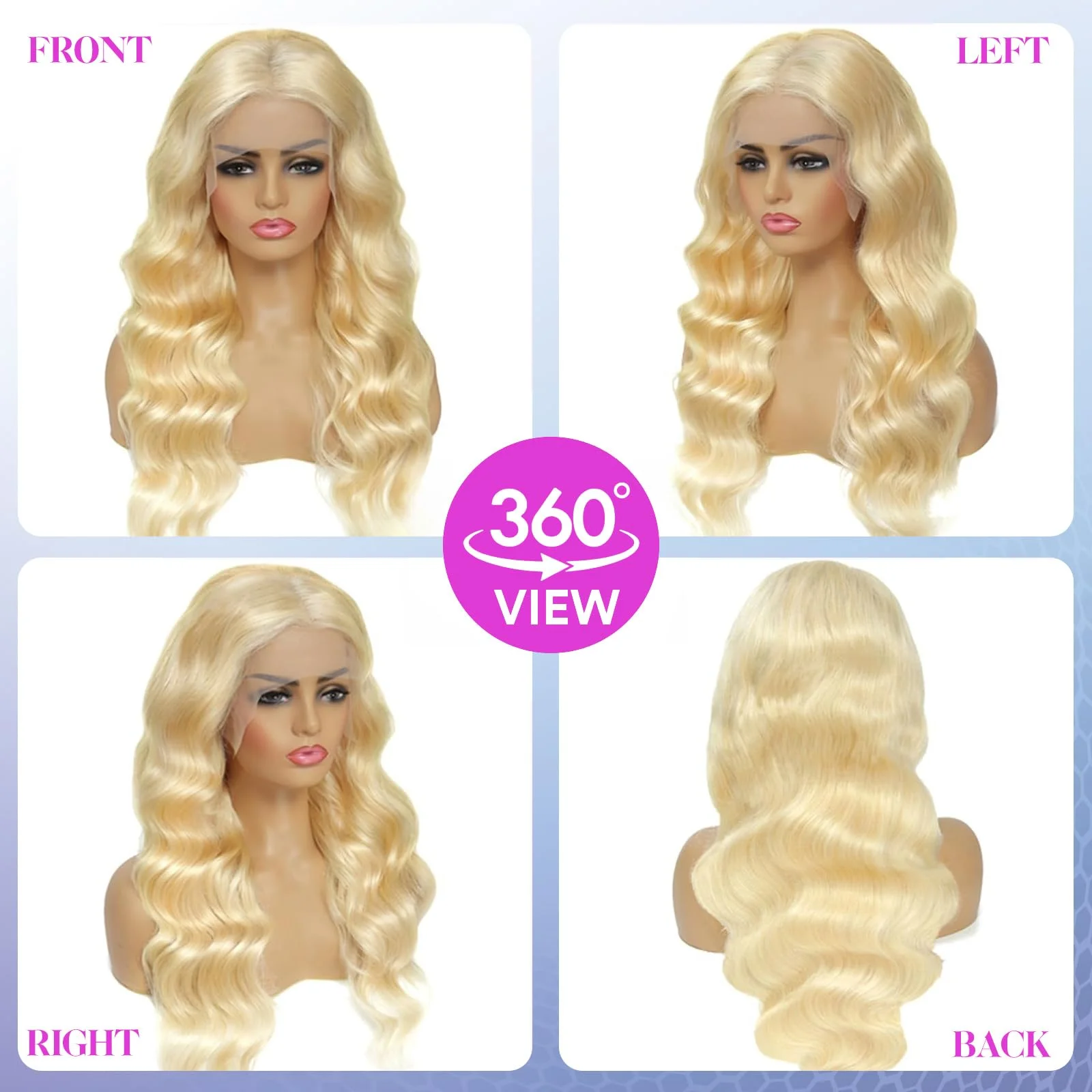 30 Inch 613 13x6 Wig Human Hair Pre Plucked 250% Density Blonde Wig Human Hair 13x4 Body Wave Lace Front Wigs Human Hair Blond 2