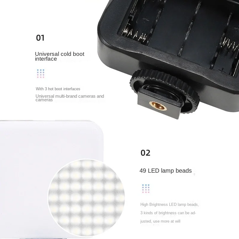 Pocket RGB fill light portable small mini LED creative atmosphere lighting light handheld video shooting and photography