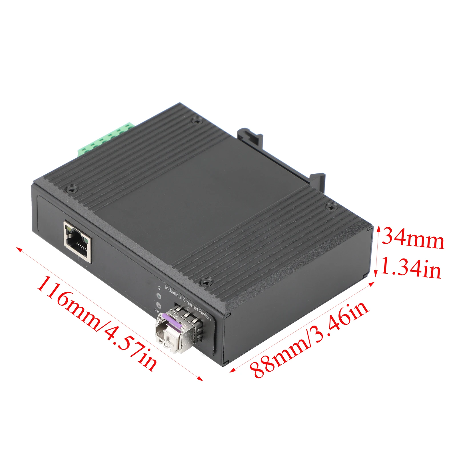 Industrieller POE-Switch 100/1000Mbps 1*Optisch 1*POE-Anschlüsse Single-Mode Dual-Fiber SC/SFP-Schnittstelle Transceiver – Detail 14