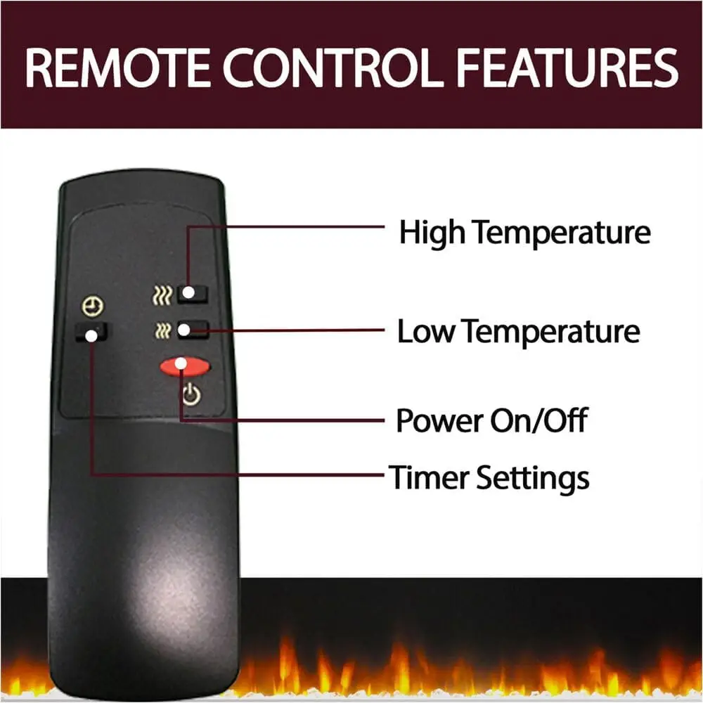 Sanoma 72 Inch Freestanding Electric Fireplace Heater with Traditional Mantel Built-In Bookshelves LED Multicolor Flames Timer