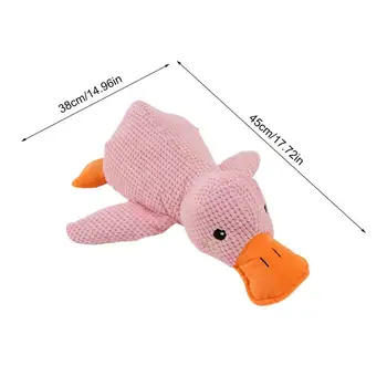 The Mellow Dog Calming Duck Cute No Stuffing Duck with Soft Squeaker Wild GooseChew Toy Cleaning Teeth 6