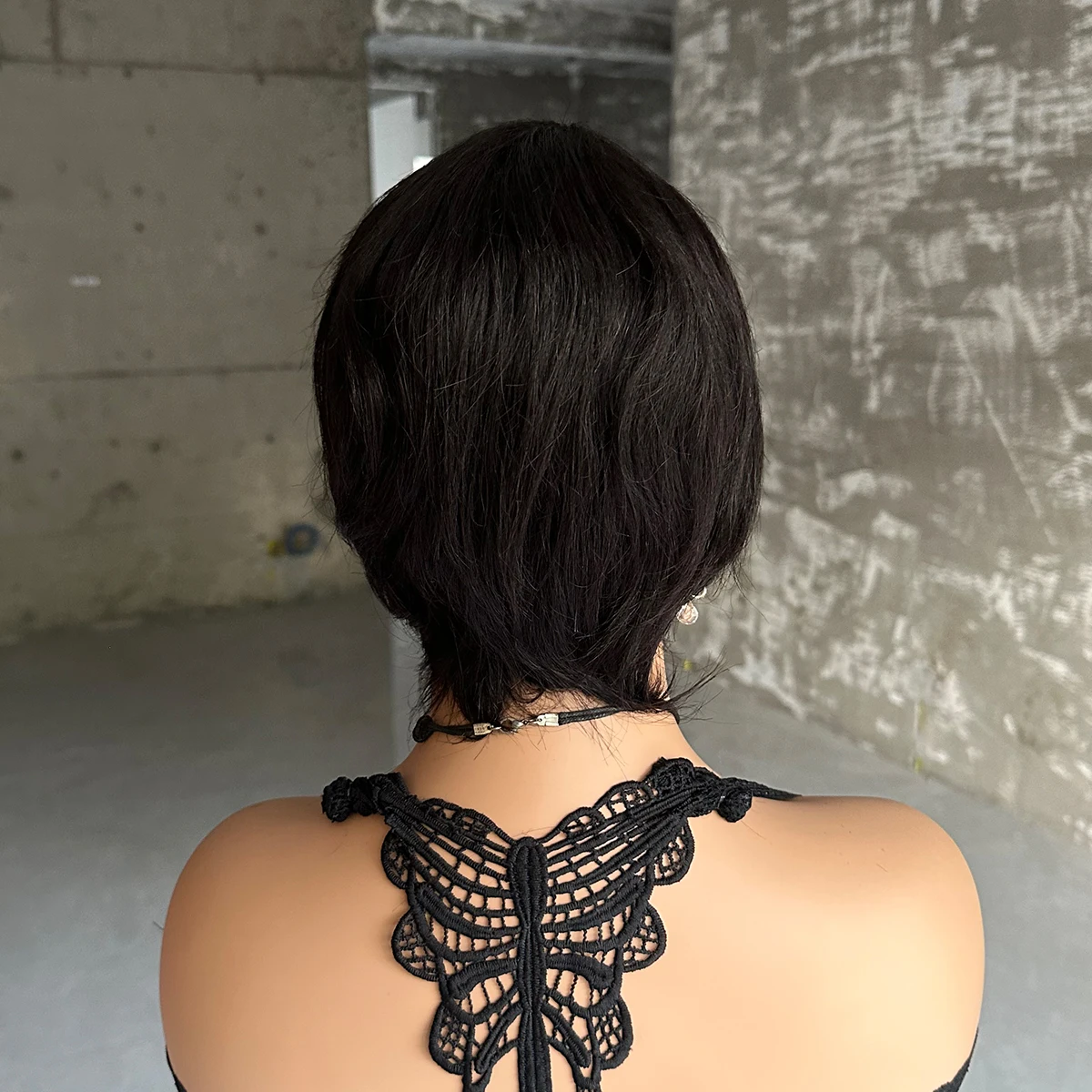 Short Human Hair Wigs Pixie Cut Straight perruque bresillienne for Black Women Full Machine Made Wigs With Bangs Cheap Wig