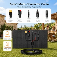 Kit de panneaux solaires portables 400W, chargeur solaire pliable et étanche pour le camping, les camping-cars et les stations d'alimentation hors réseau 5