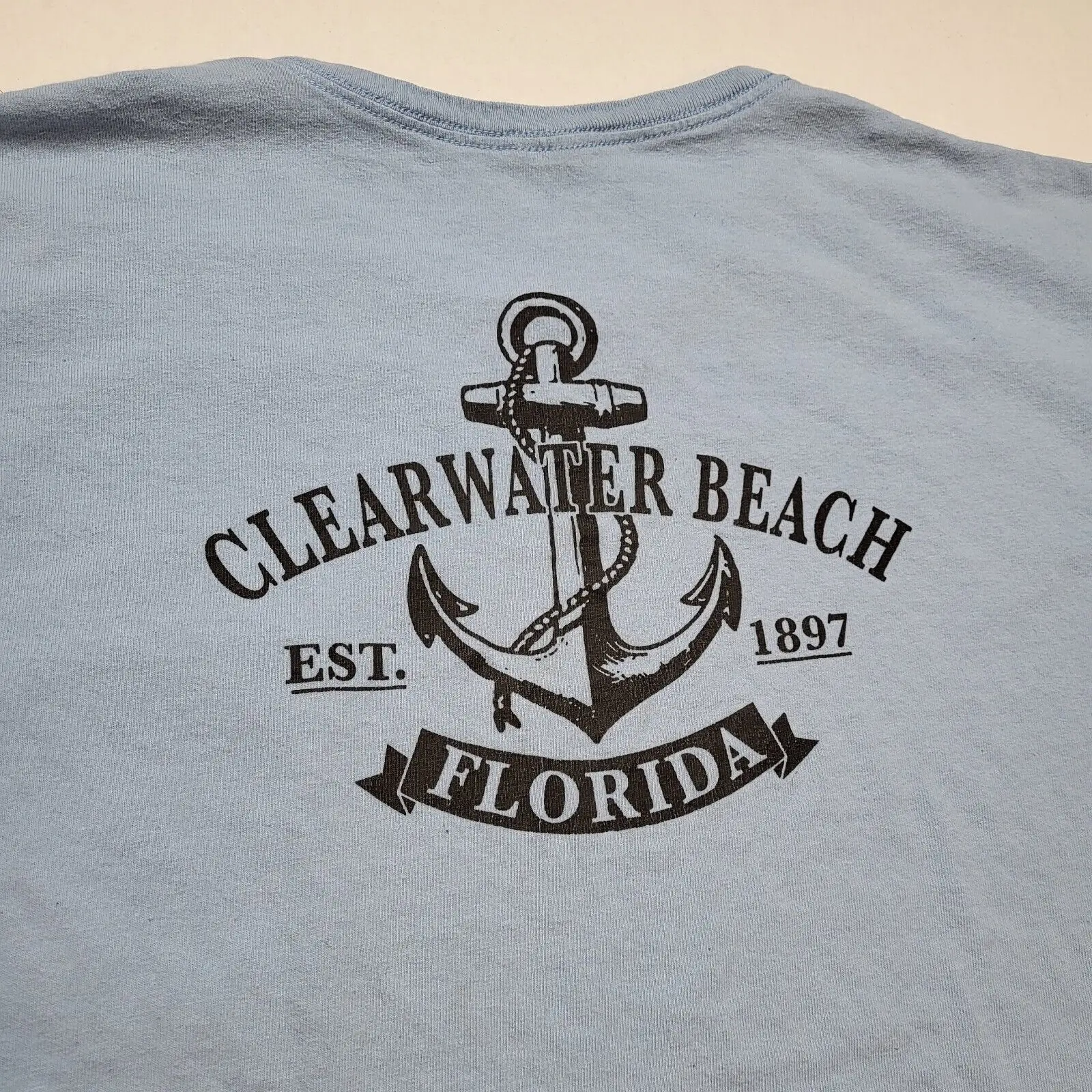 Футболка Clearwater Beach Florida Мужская, 2XL, голубая футболка 12