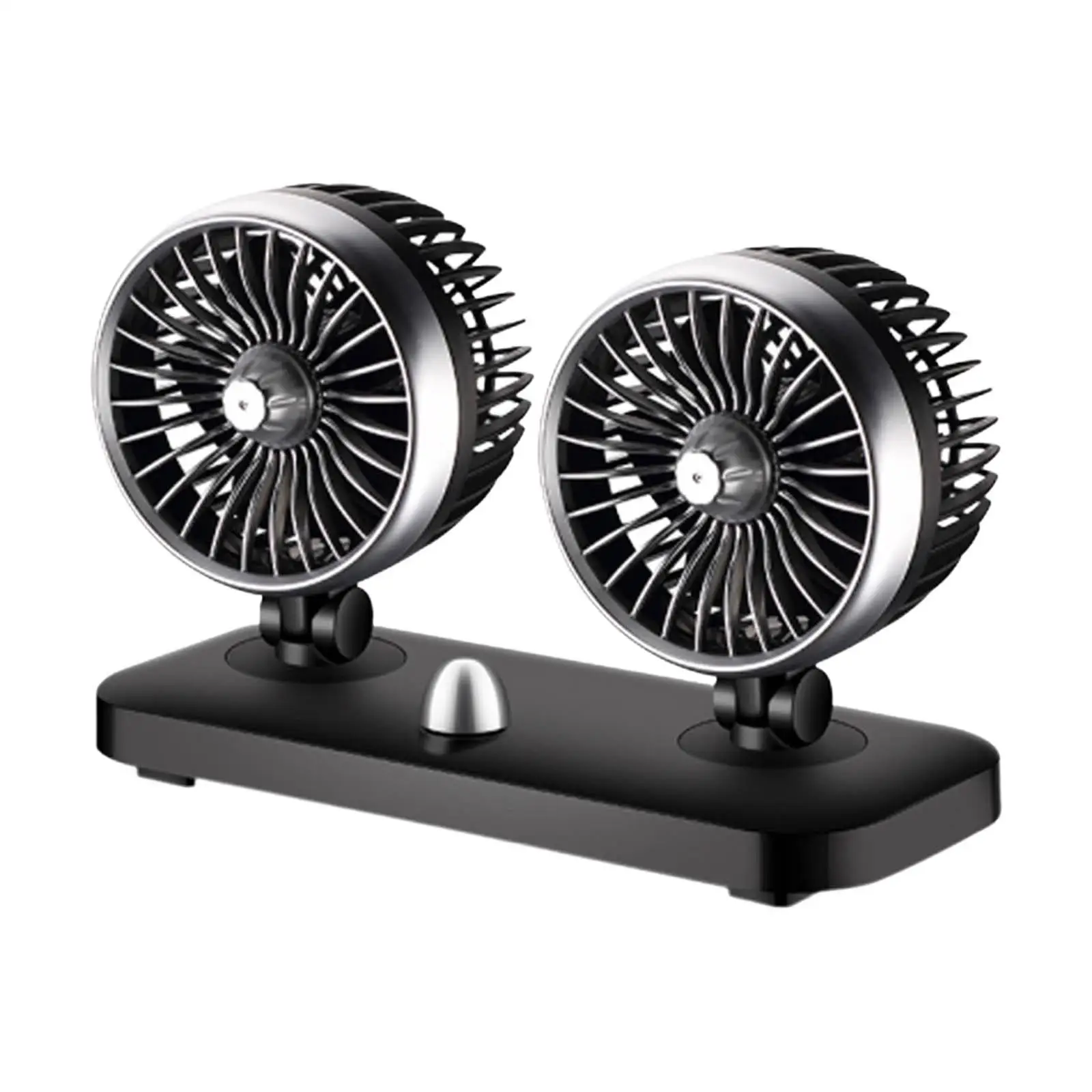 USB Powered Heads Car Dashboard Electric Fan Desktop Fan Low Noise Vehicle for SUV Auto Cooler Ventilation Durable Universal