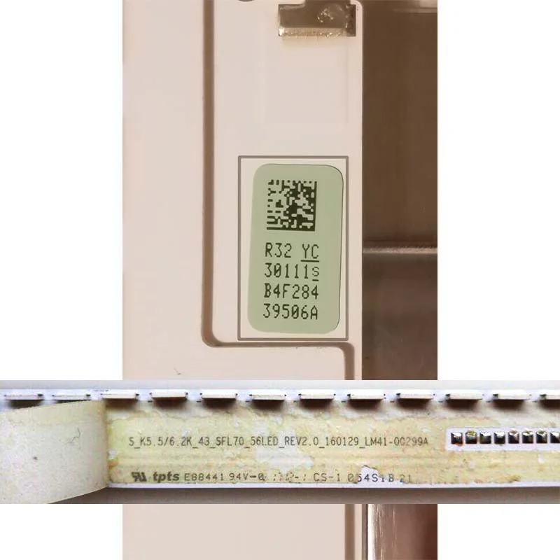 BN96-39506A V6EY_430SM0_LED56 TV LED 바 S_K5.5/6.2K_43_SFL70_56LED 16Y 43K5500 BN61-13256A 13354A 백라이트 스트립 룰러 밴드