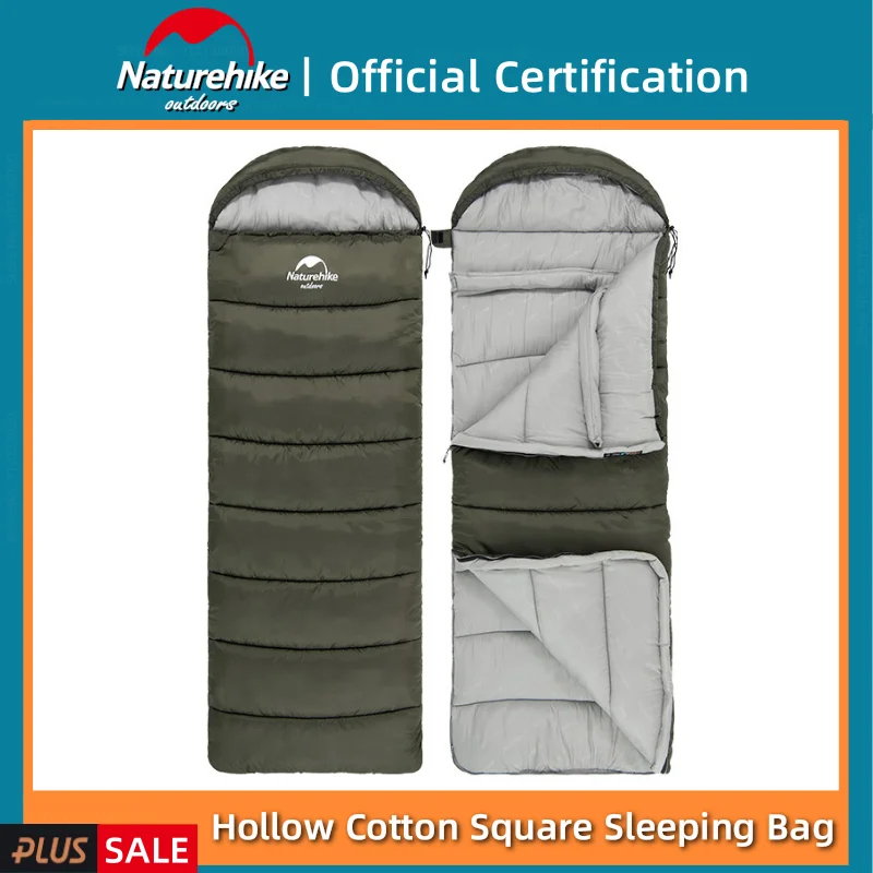 

Naturehike U Series Envelope Sleeping Bag With Hood Camping Cotton Spliced 2 Persons Outdoor Travel Ultralight Sleeping Bag