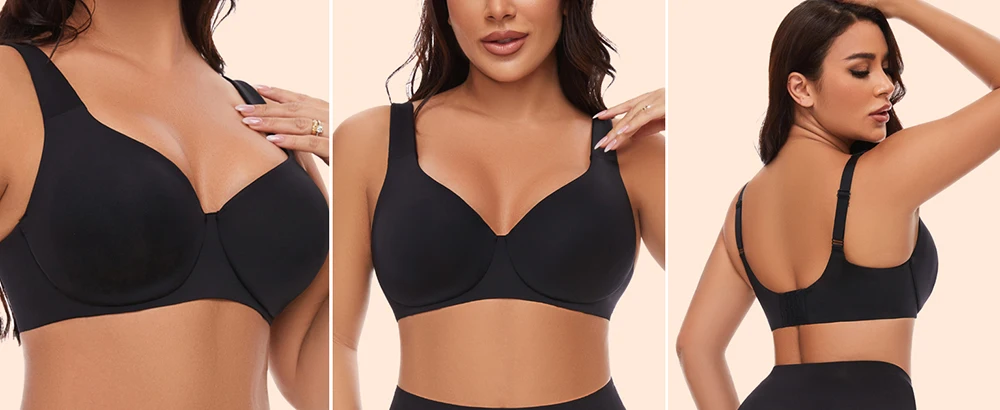 Plus Size Underwire Minimizer Bra - Seamless Full Coverage Comfort