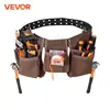 VEVOR 13 Pockets Tool Belt Waist Pouch with Dual Hammer Loops Tool Storge Bag for Wrenchs Screw Electrician Carpenter Repair 1