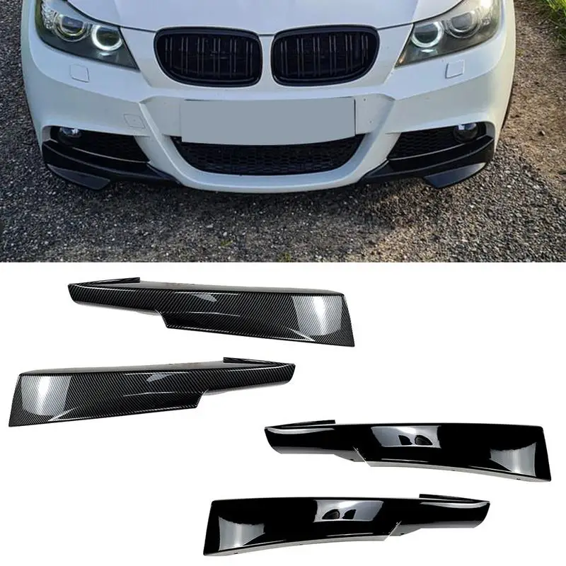 

Комплект губ для переднего бампера автомобиля, 2 шт., сплиттер для спойлера, бампер, утюжок, сплиттер, универсальные автомобильные аксессуары для BMW E90, 3 серии