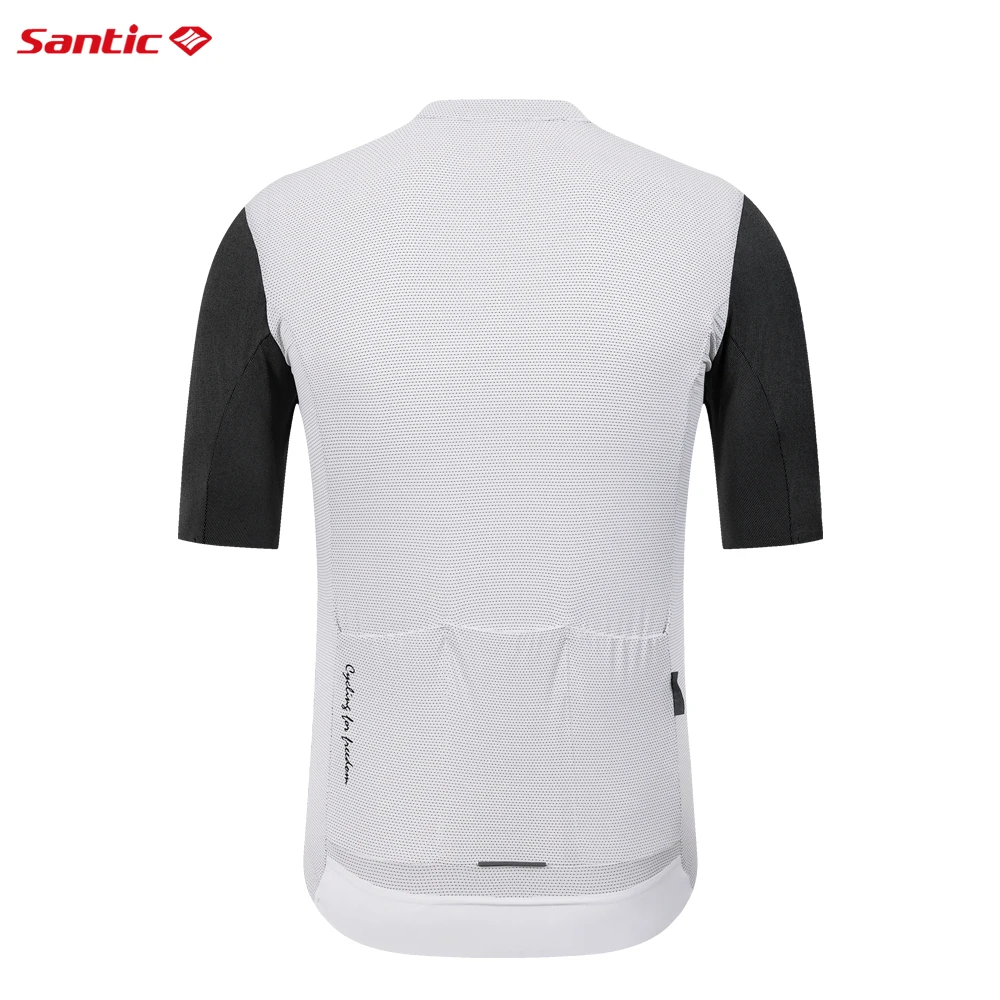 Santic New Men Cycling Jerseys MTB Short Sleeve Anti-sweat Cycling Jerseys Quick Dry Tops