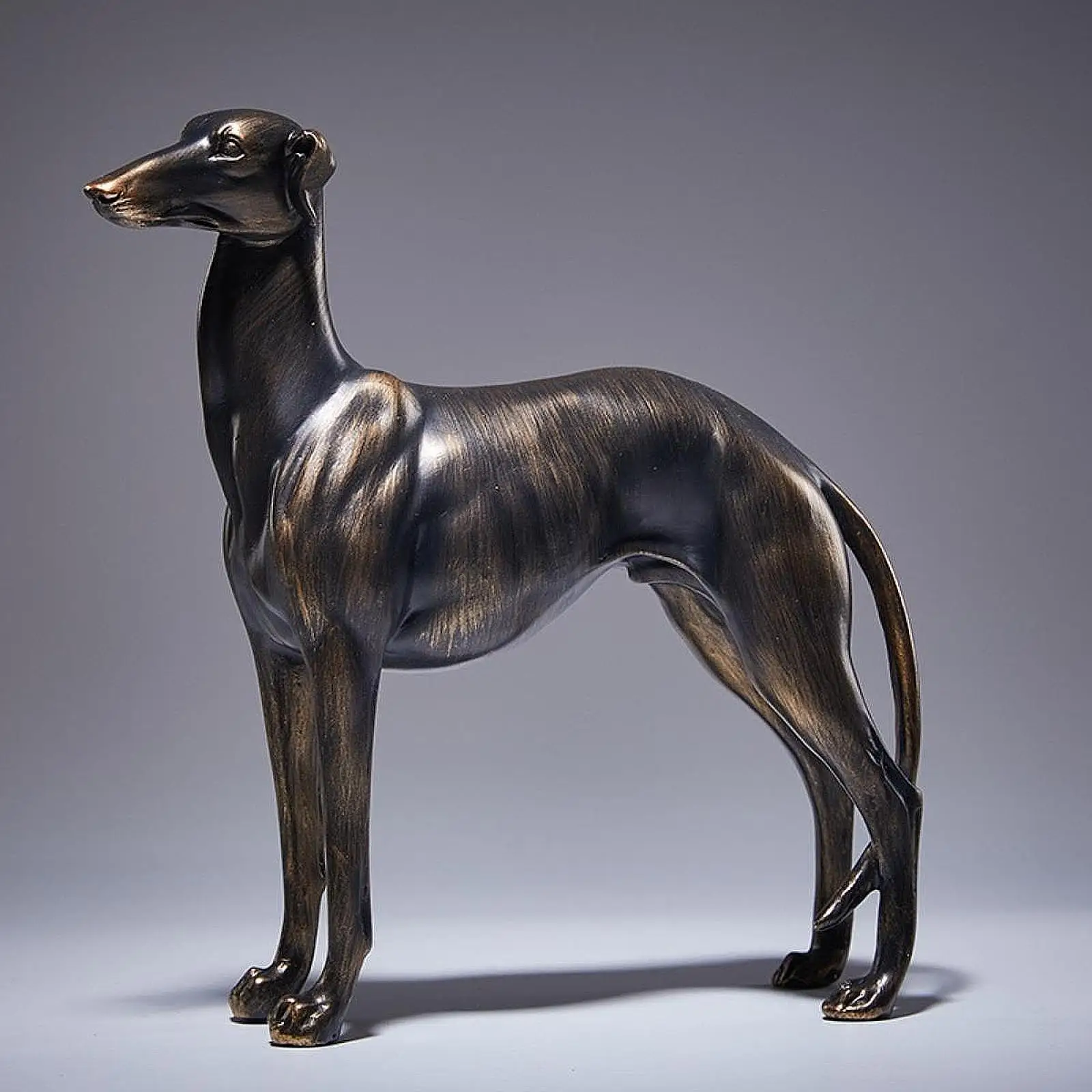 Greyhound Dog Statue,Desk Figure Puppy Statue Figurine Farmhouse Accent Resin Animal Figurine Sculpture for Party Bedroom