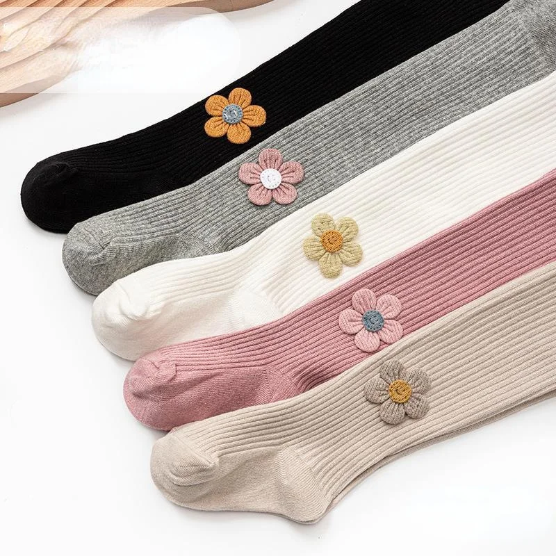 Children Pantyhose Spring Autumn Flower Accessories Baby Bottomed Pantyhose Baby Socks Girls Comfortable Bottomed Pants
