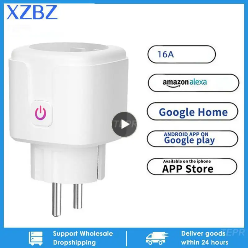 

Smart WiFi Plug Adaptor 16A Remote Voice Control Power Monitor Socket Outlet Timing Function work with Alexa Home Tuya