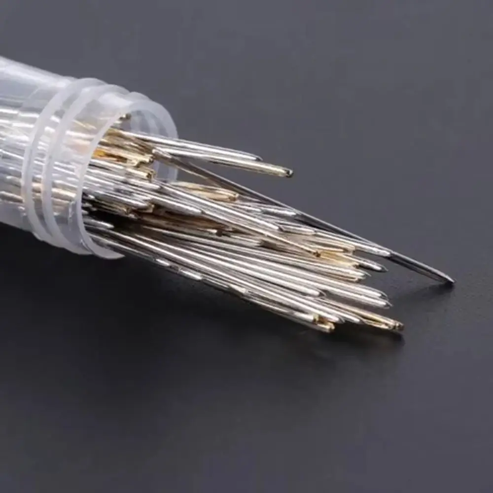 100 Stück neue Nähnadeln in verschiedenen Größen 22/24/26 # Schwanz Stickerei Stoff Kreuzstich Nadel Edelstahl DIY Handwerk Werkzeug – Detail 5