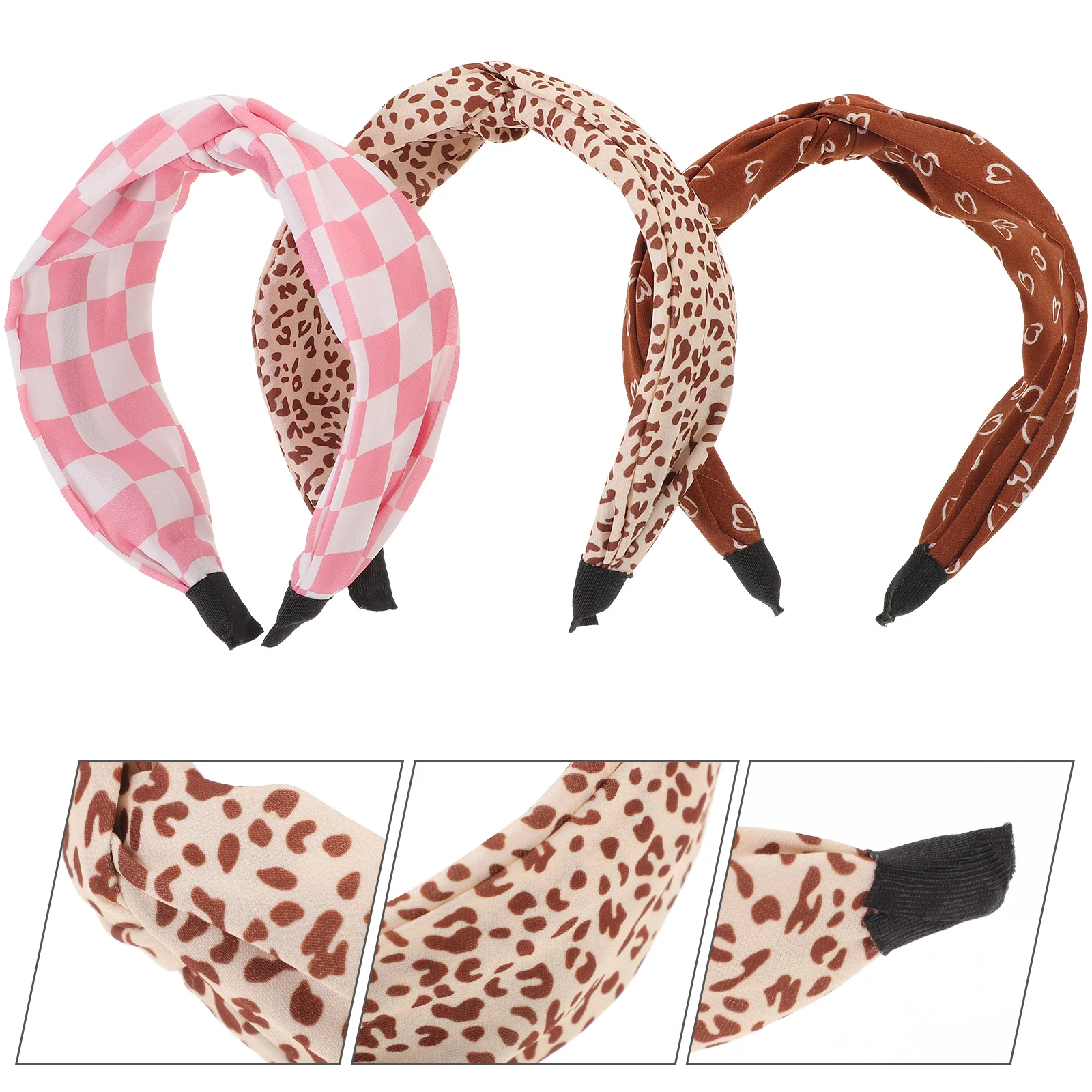 

3pcs Wide Headbands Knot Headband Fashionable Hair Bands Fabric Headband for Women Teen Girls