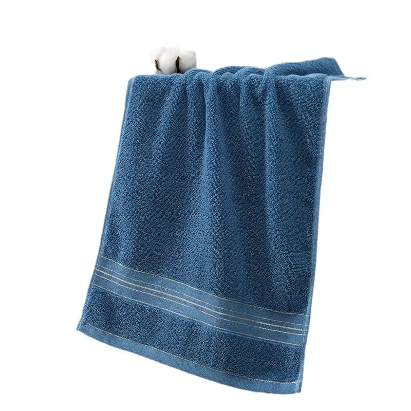 2pcs Towel 100% Cotton Bath Towels Bathroom Accessories Spa Absorbency For Home Solid Color Gold Wire Soft Friendly Face Beach