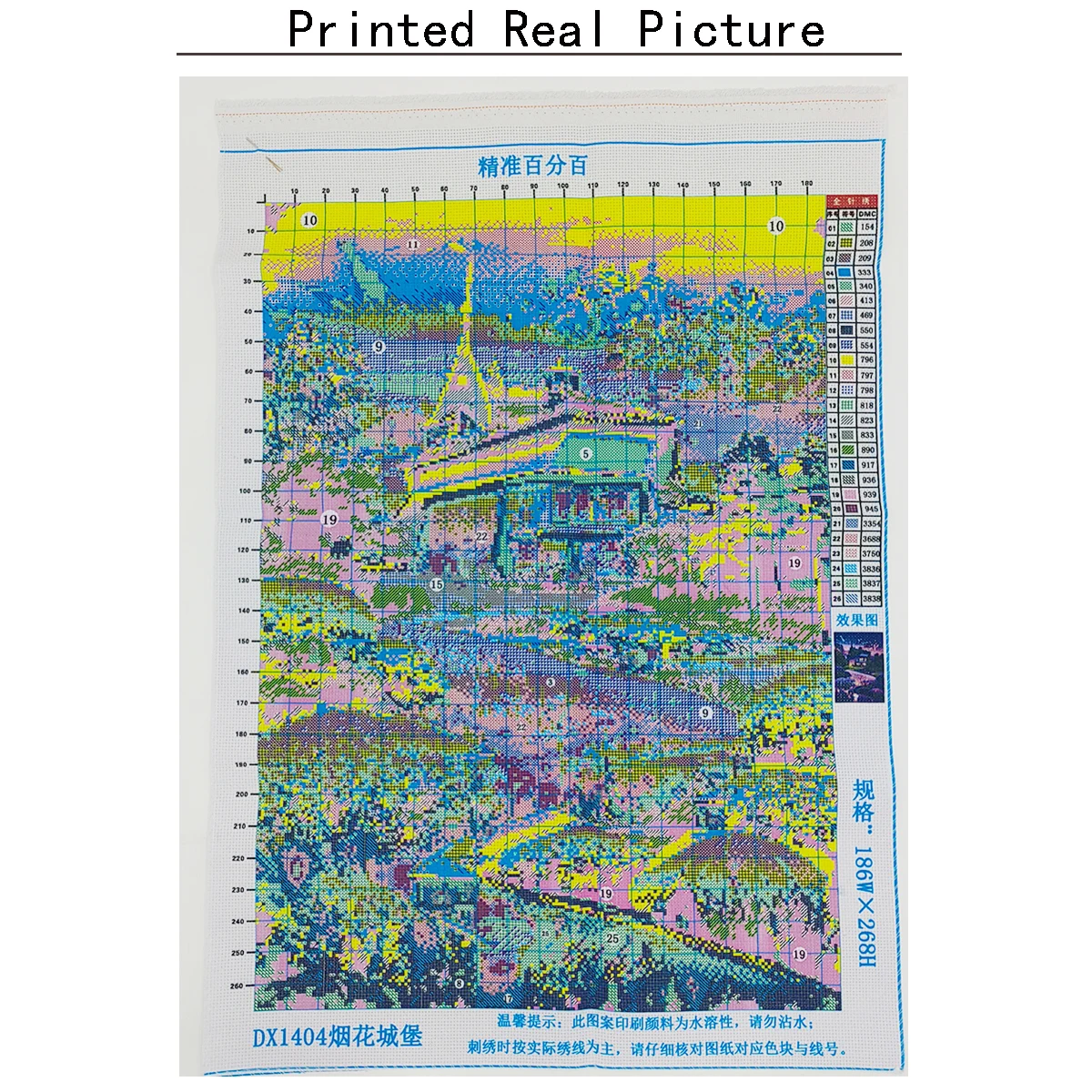 정원 방갈로 풍경 패턴 크로스 스티치 키트, DIY 세트, 홈 장식, 걸이식 그림, 새로운 공예, 인쇄 자수