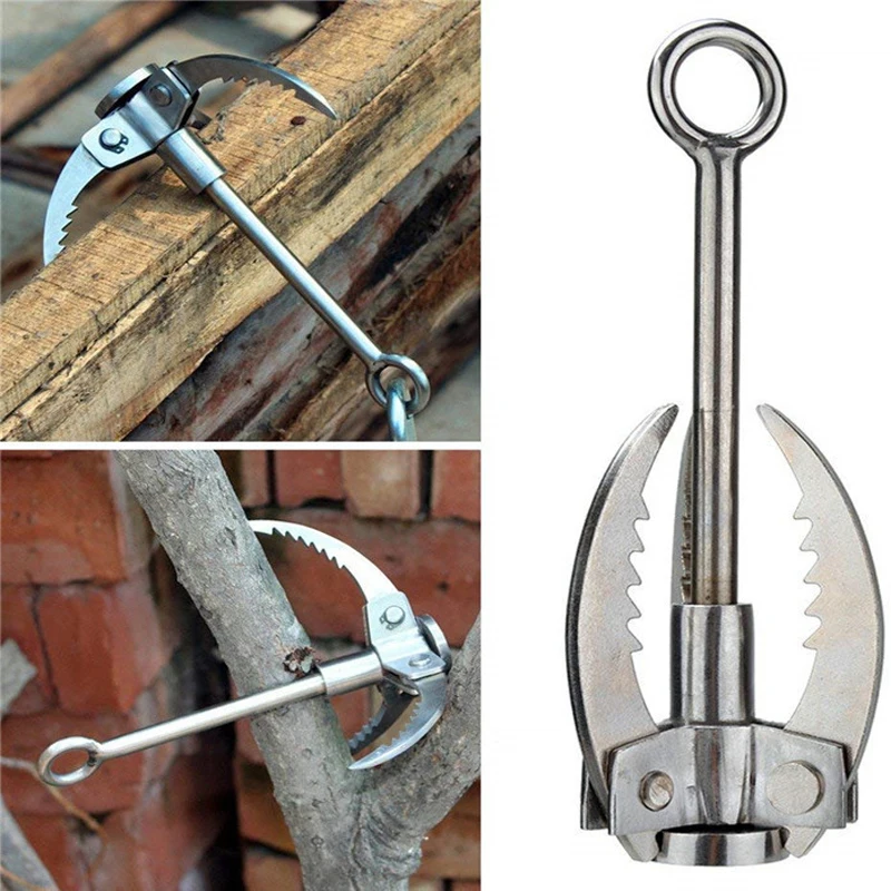 

Stainless steel flying tiger claws outdoor survival wild climbing climbing hook three claws 3 teeth wild survival climbing claws