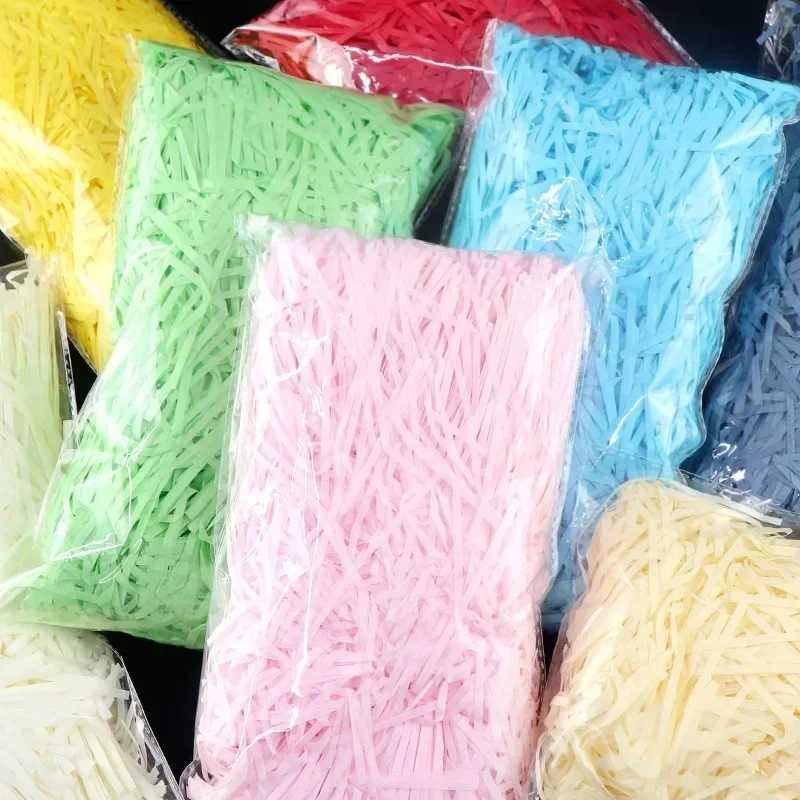 Gift Paper Filler 100g Box Colorful Raffia Shredded Paper Filler