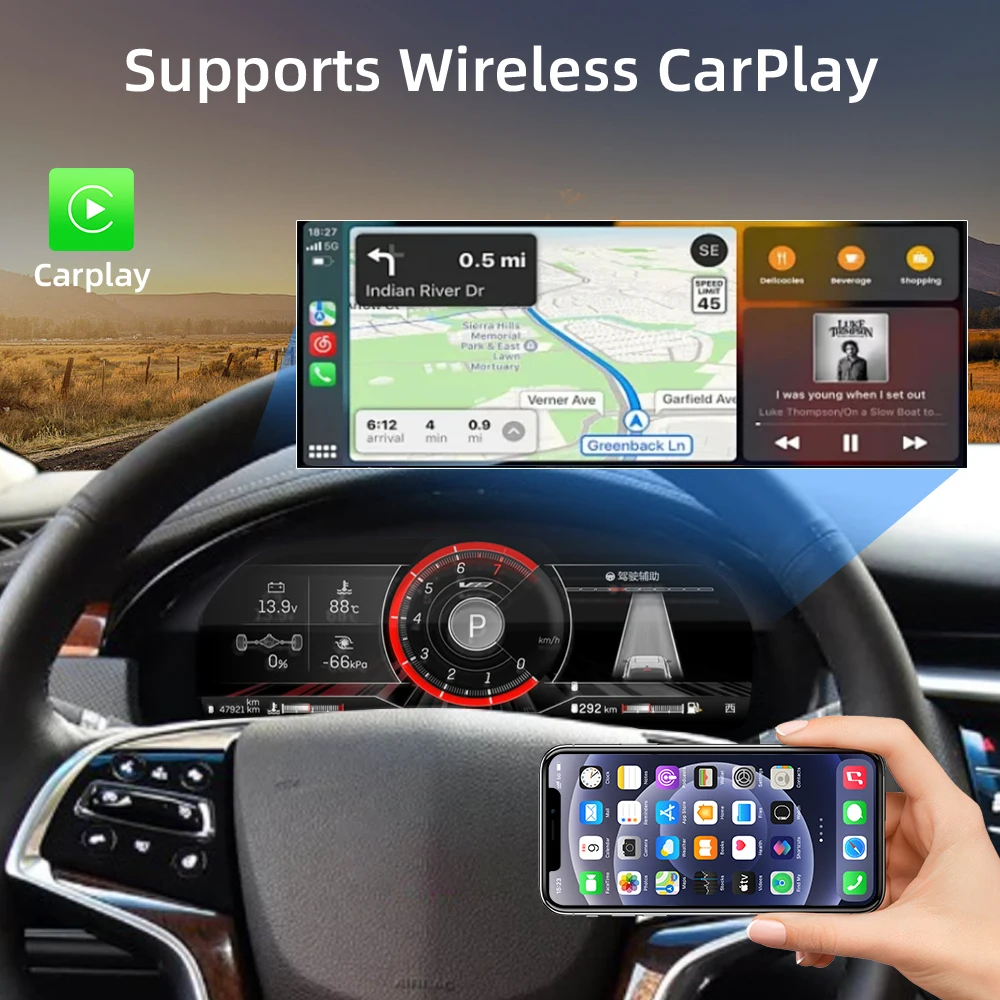 Digital Instrument Cluster For Cadillac XTS/CTS 2014-2019 Virtual Cockpit Speedo
