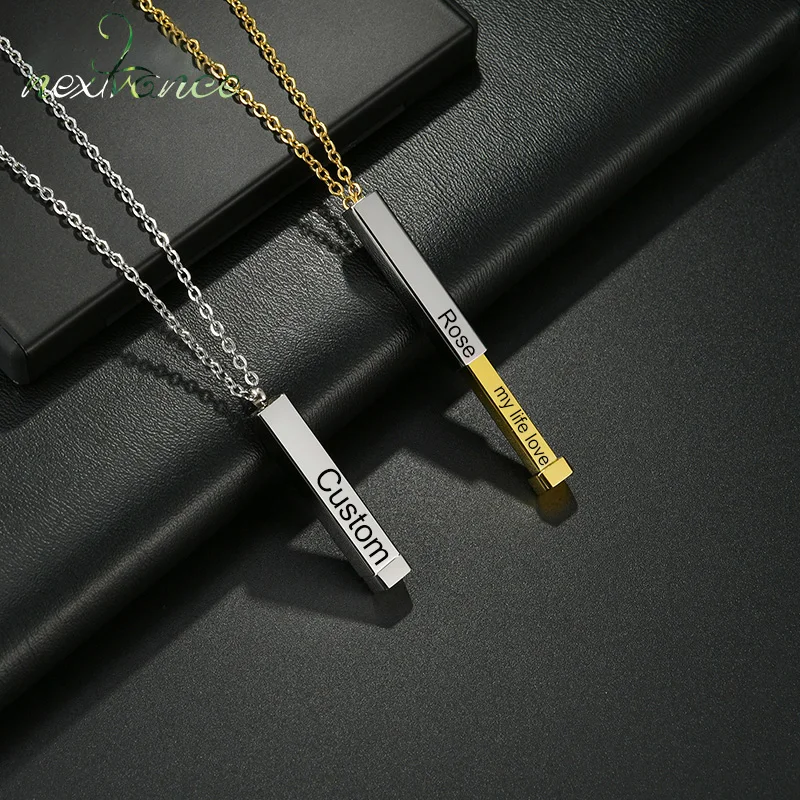 

Nextvance, индивидуальные именные скрытые подвески для женщин, персонализированные разноцветные ожерелья из нержавеющей стали с гравировкой влюбленных, валентинки