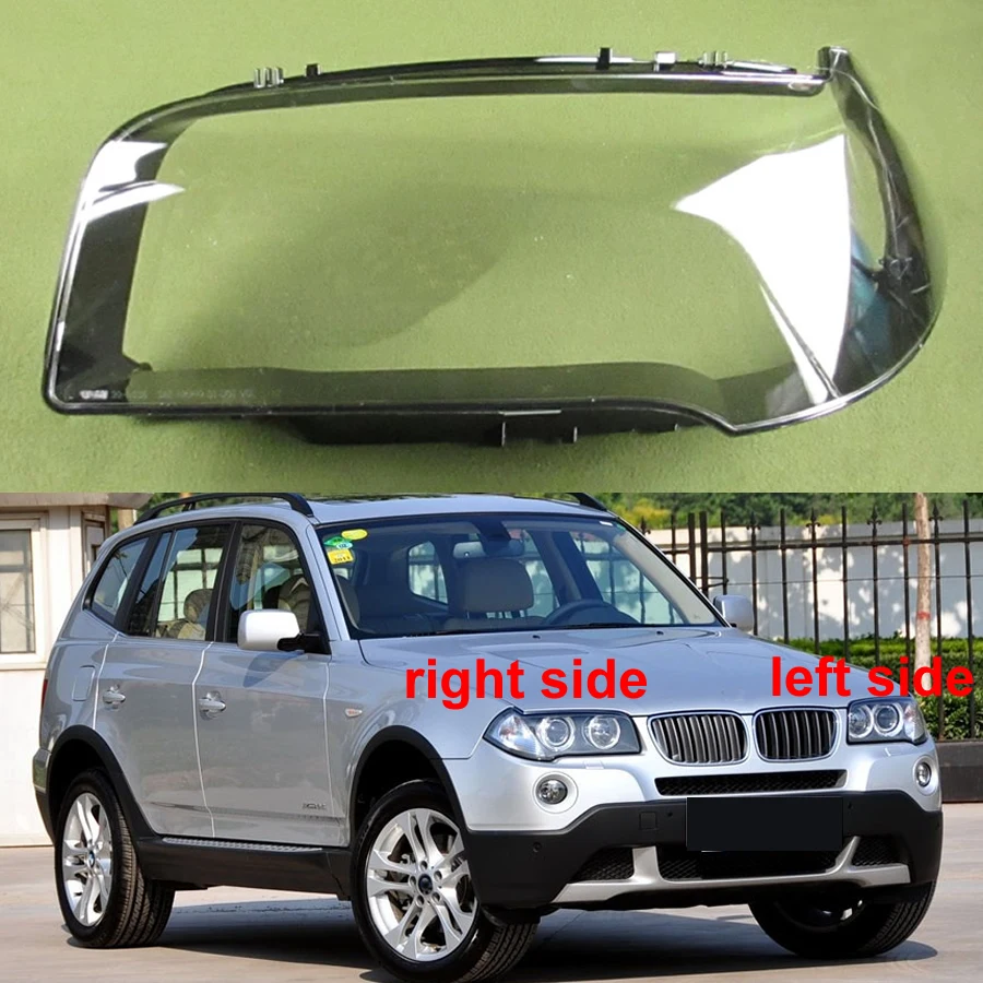 For BMW X3 E83 2004 2010 Headlight Lens Cover Transparent Lamp Shade