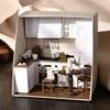 DIY Paper Mini Doll Houses Miniature Building Kits Study Room Kitchen Casa With Lights Dollhouse for Adults Birthday Gifts 4