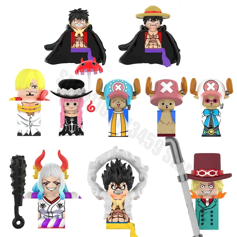 WM Blocks DY601 DY602 DY624 DY625 Anime Figs Cartoon Bricks Dolls Perona Mini Action Toy Figura Building Blocks Assemble Gifts
