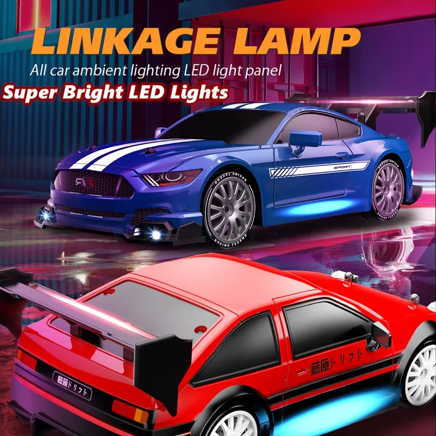 1:24 Mini 4WD RC Drift Car Remote Control GTRPRO Model 4x4 Racing RTR Radio Truck With LED Vehicle For Childrens Toys Gifts rc car