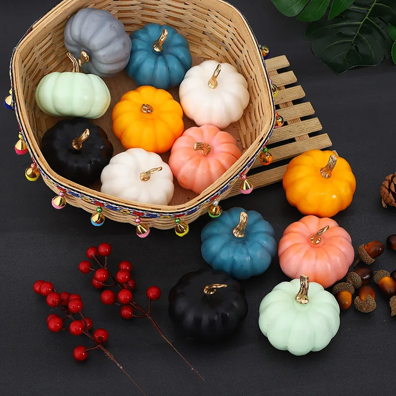 Mini Artificial Pumpkin Foam Ornamento, Simulação Vegetal, DIY Craft, Halloween Thanksgiving Decor, Home Party Decoration