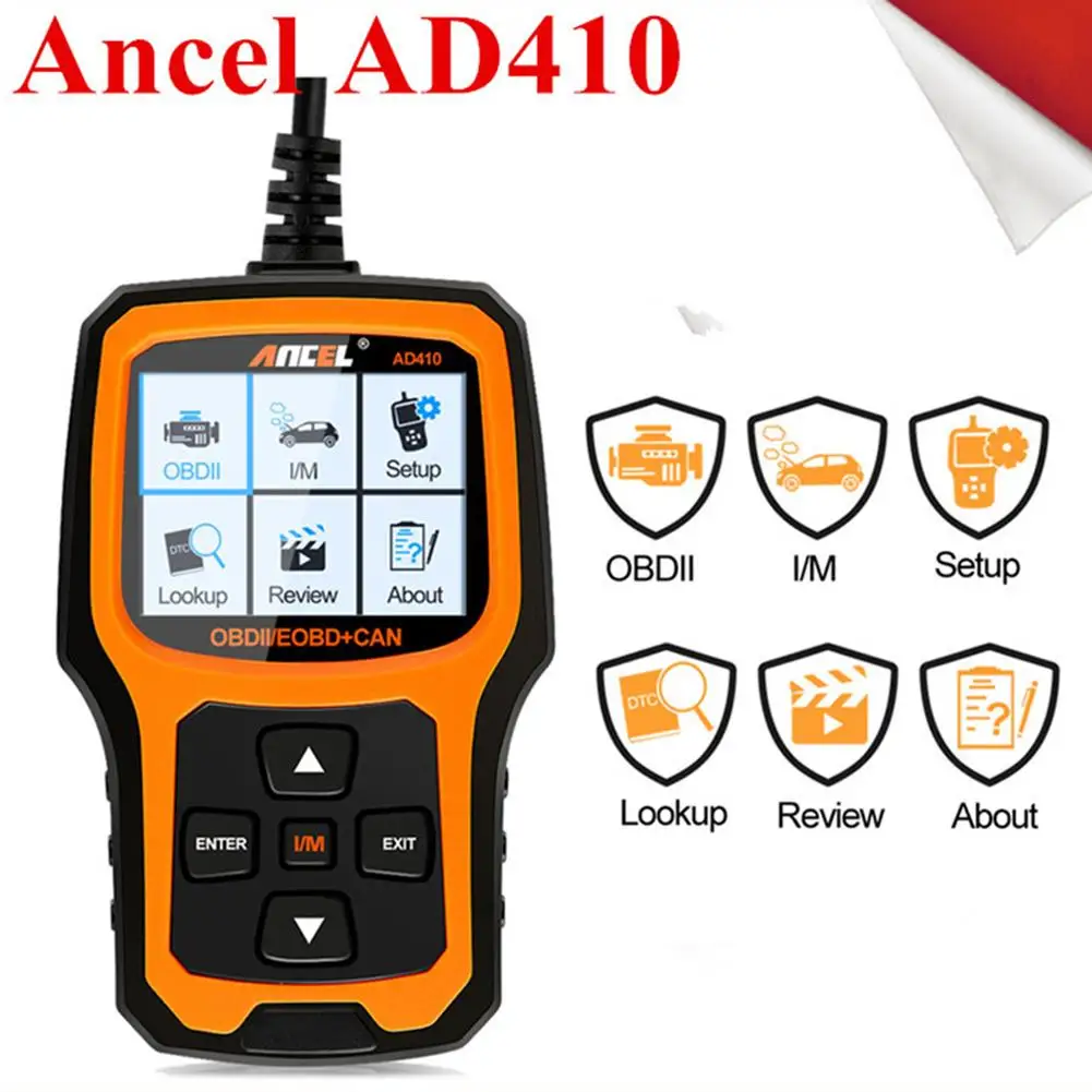 

Car Ad410 Obd2 Scanner Code Reader Battery Engine Tester Real-time Data Display Auto Diagnosis Instrument Tool