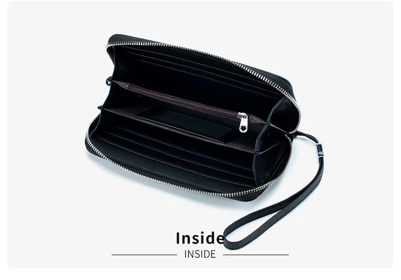 Portafoglio donna in vera pelle rfid con zip di lusso_voghion.com