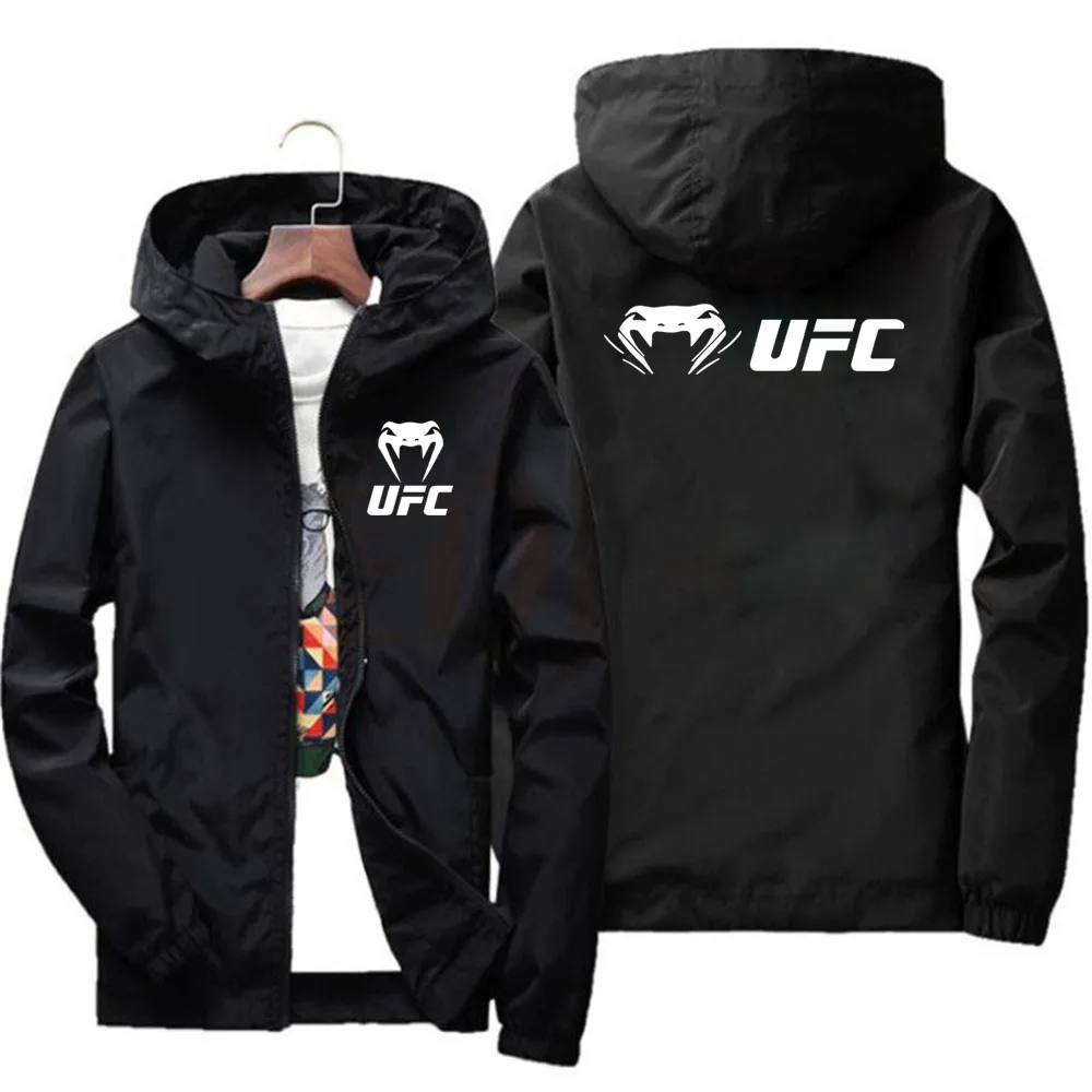 2025 UFC combat Logo respirant mode Fitness veste à glissière décontracté haute qualité à capuche veste de Baseball veste de sport de plein air
