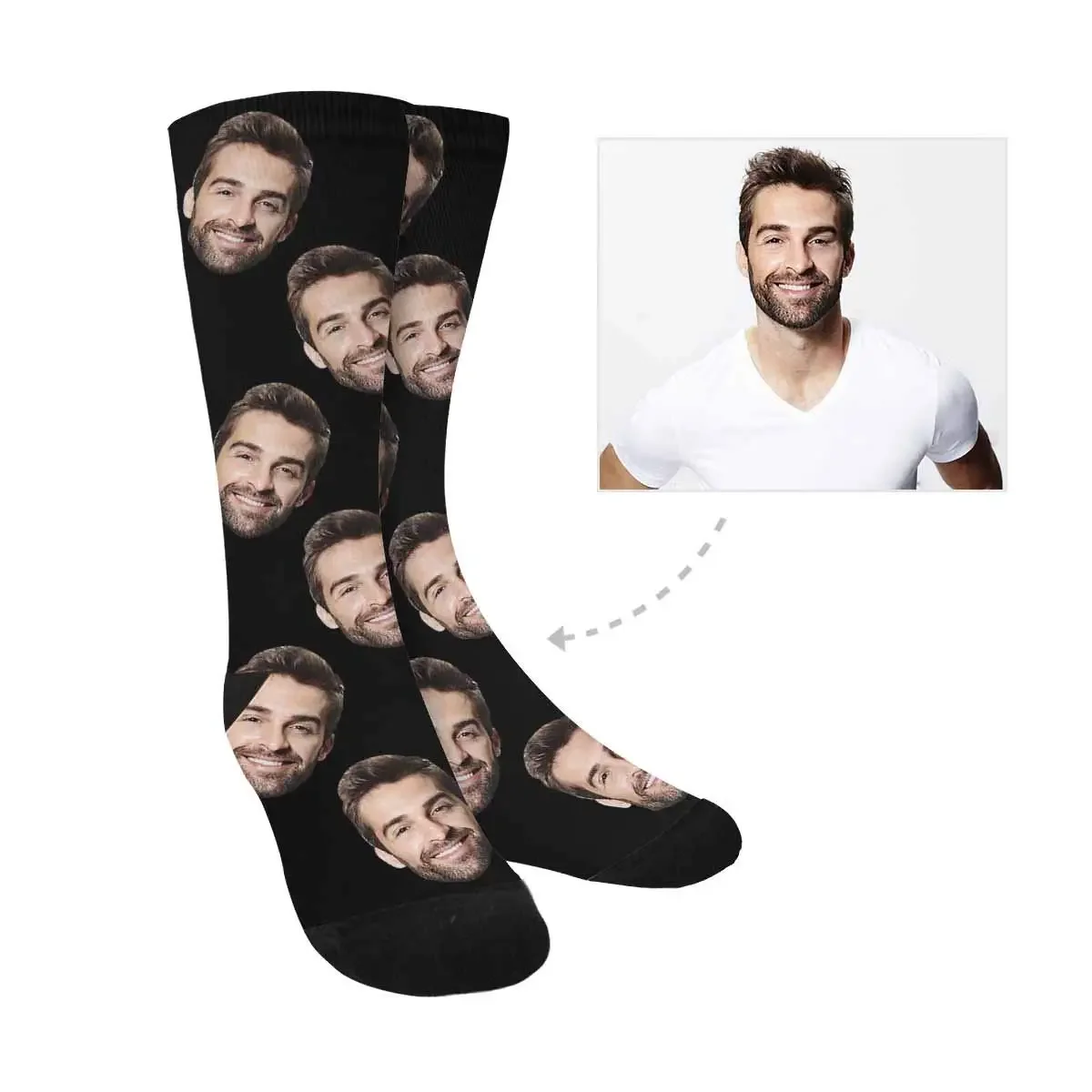 

Носки мужские и женские с забавным принтом, носки унисекс для пар, собак, кошек, персонализированные с фотографией лица, Подарок на годовщину или день рождения, «сделай сам»