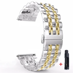 Premium Stainless Steel Watch Band - Vivoactive 5 3 (Silver - gold)