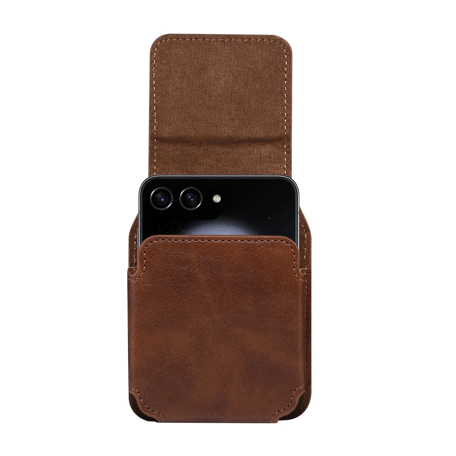 Leather Belt Clip Phone Case Hanging Waist Bag - Men's Holster Pouch Cover