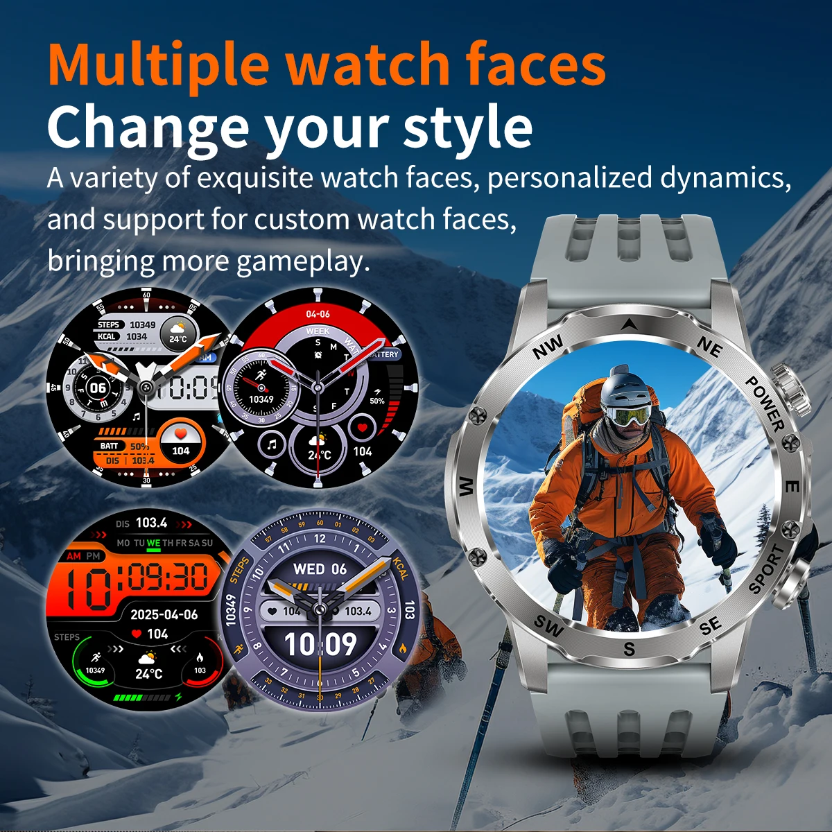 Smartwatch outdoor para hombre con brújula y linterna led_voghion.com