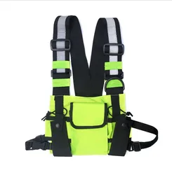 Functional Tactical Chest Bag: Stylish Unisex Streetwear Waist Pack in Black (Green)