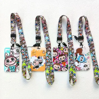 Kawaii Labubu Cartoon Card Holder – Cute Anime Credit Card Case with Lanyard & Keychain for Kids, Students & Adults 1