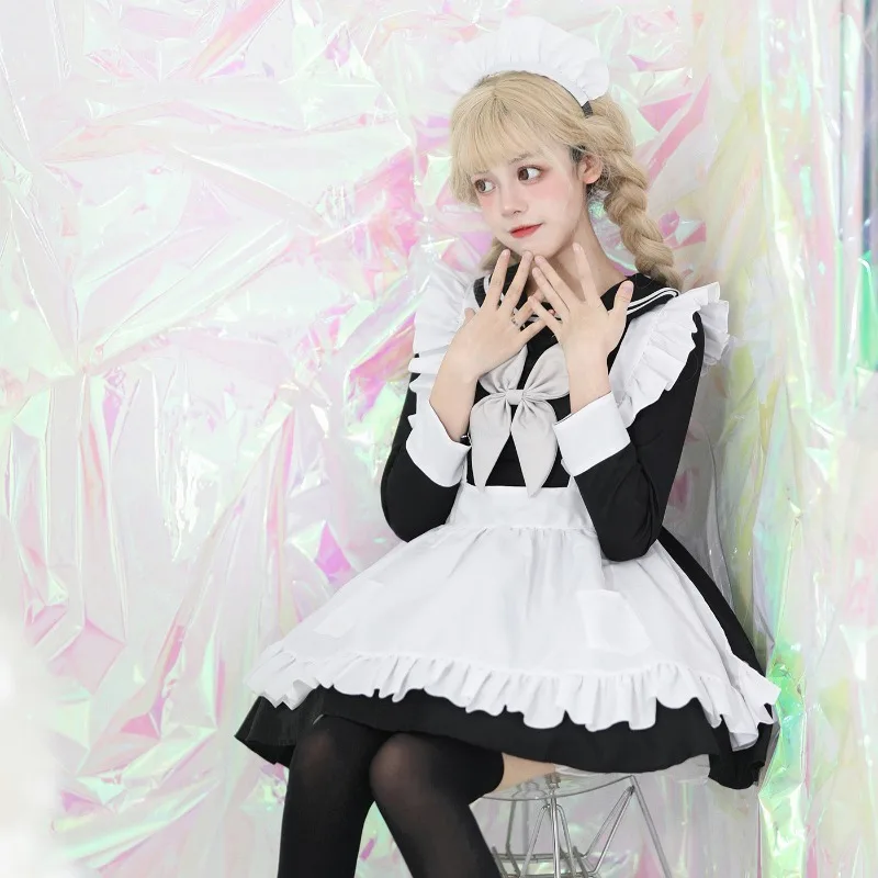 Anime JK Uniform Sailor Cosplay Costumes Plus Size Maid Dress Lingerie Winter Long Sleeve Lolita Animaion Show Outfits Halloween