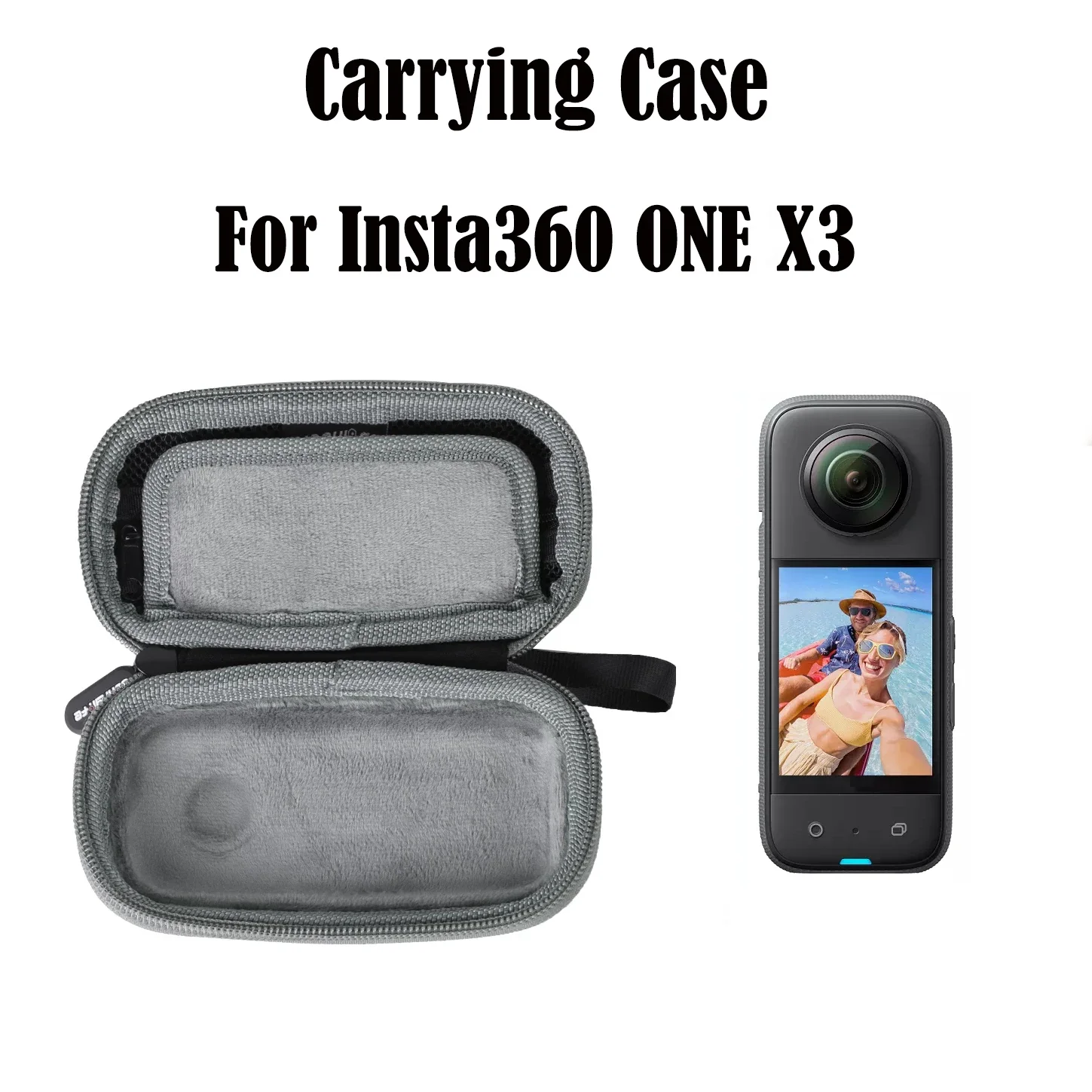 

For Insta360 ONE X3 Carrying Case Portable Mini Storage Bag EVA Shockproof Hard Camera Protection Bag