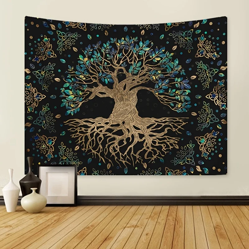 Tree Print Frosted Tapestry 75x58cm Wall Hanging 1 Pcs tapestry decor