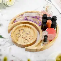 Storage Tray Elegant Moon Star Wooden Jewelry Tray for Desserts Parties Smooth Edge Serving Plate for Ramadan Decorations Gifts 1