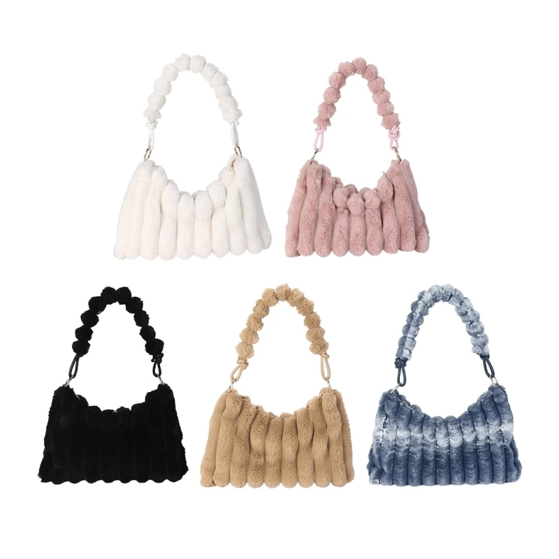 

Large Capacity Handbag Plush Shoulder Bag for Women Perfect for Dates and Work