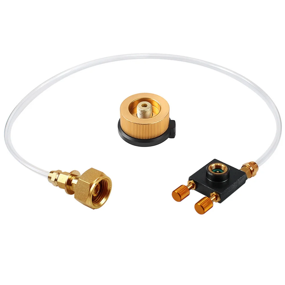 Outdoor Gas Stove Camping Stove Propane Refill Adapter LPG Flat Cylinder Tank Coupler Gas Charging Convertor Filling Accessories