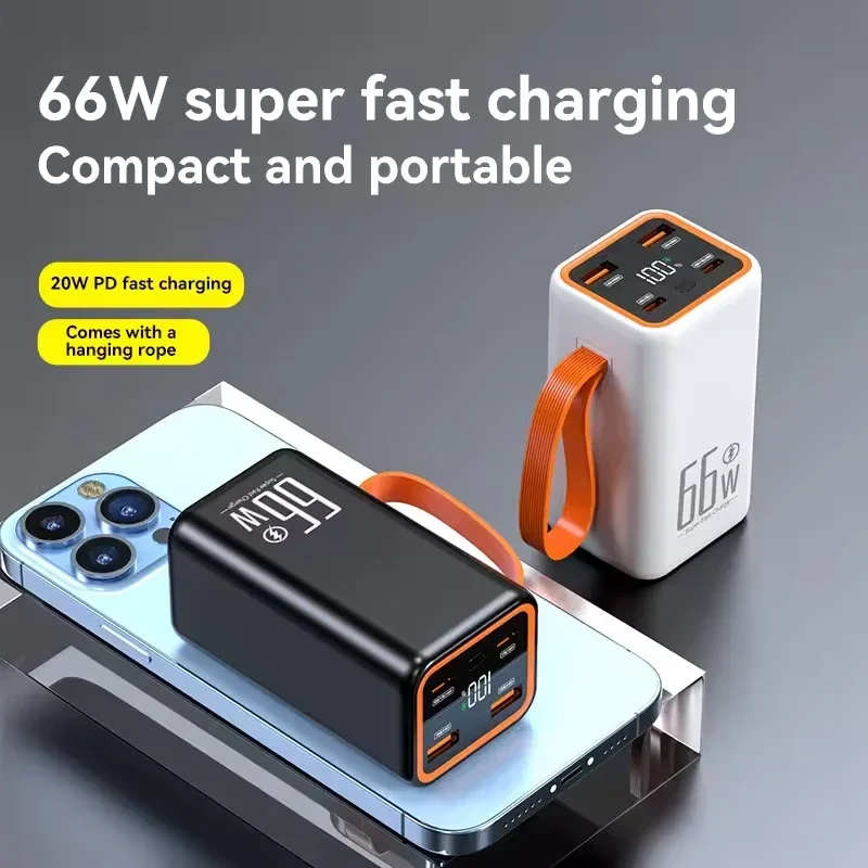 2025 New Portatile 66W 30000mAh Power Bank ricarica rapida Powerbank batteria di ricambio esterna per iPhone14 13 Samsung Xiaomi 2