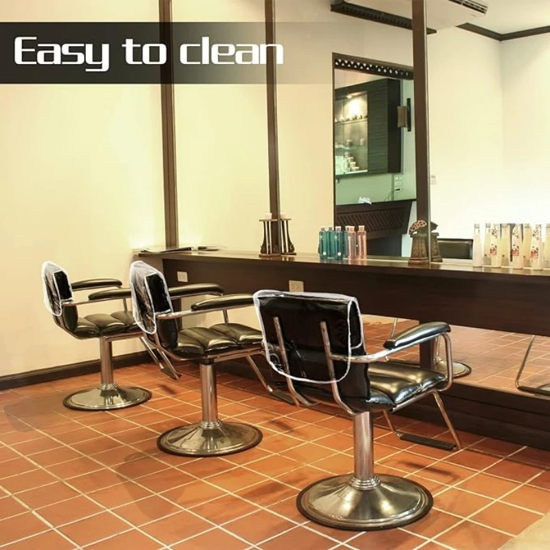 1/3/5pcs chair back cover plastic transparent salon chair back cover suitable for most standard chairs to prevent stains 6