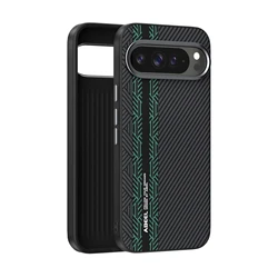 Premium Skin - Friendly Carbon Fiber Magnetic Charging Case with Metal Lens Protection and Anti - Drop Cover - Pixel 9 Pro XL (A)