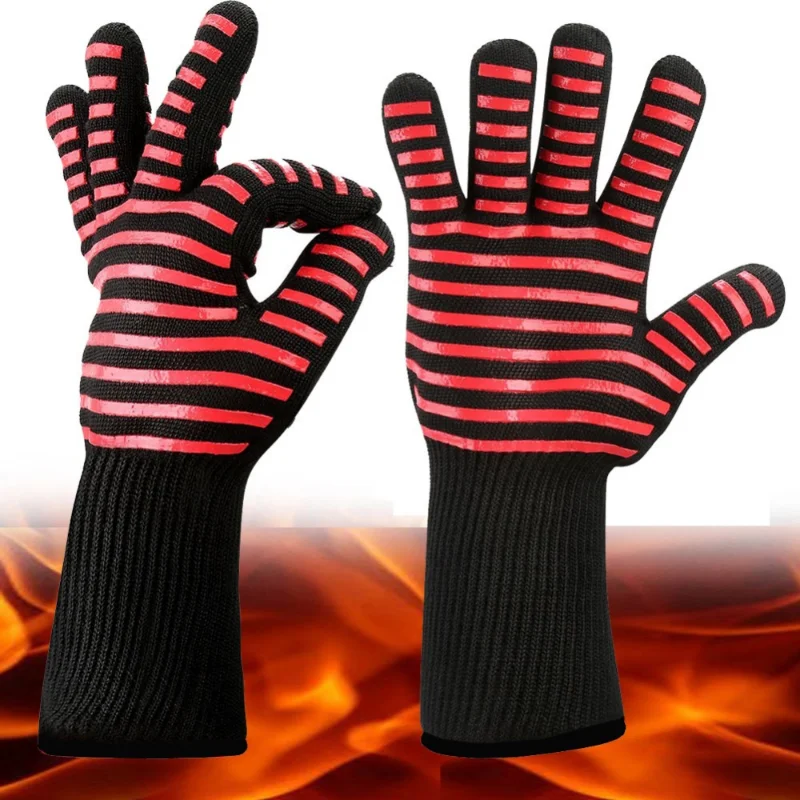 Gants de four à micro-ondes ignifugés pour barbecue, mitaines haute  température, anti-chaleur, isolation thermique, cuisson isotfor, 20, 800